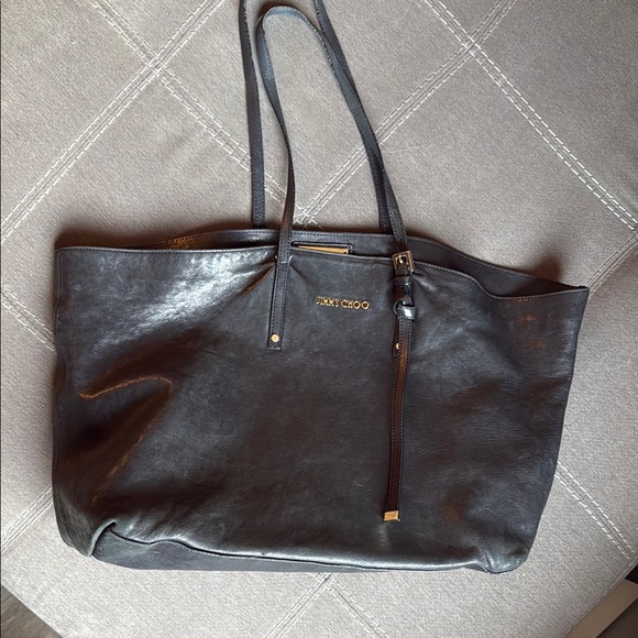Jimmy Choo Black Leather Shoulder Bag - Picture 1 of 5